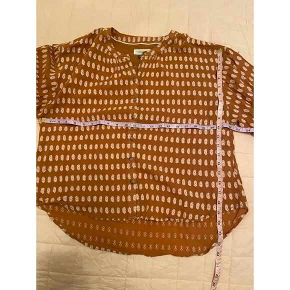 EUC Anthropologie Pilcro Tavi textured cotton top balloon sleeves sz: S - Picture 12 of 13